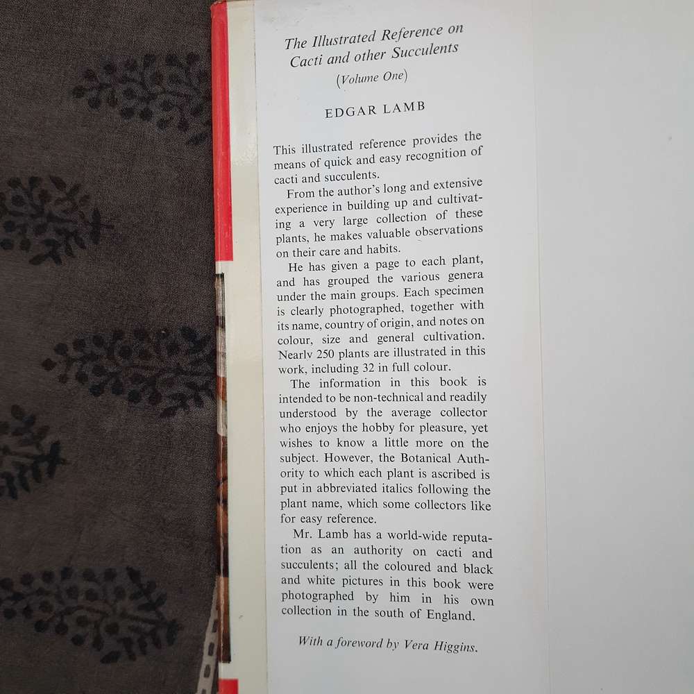 Cacti and other Succulents Edgar Lamb Vol 1 - 1963