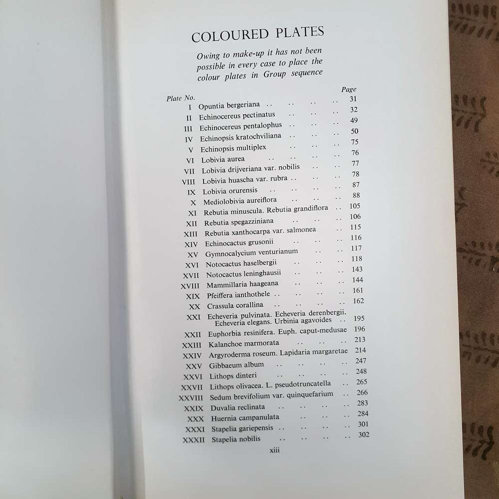 Cacti and other Succulents Edgar Lamb Vol 1 - 1963