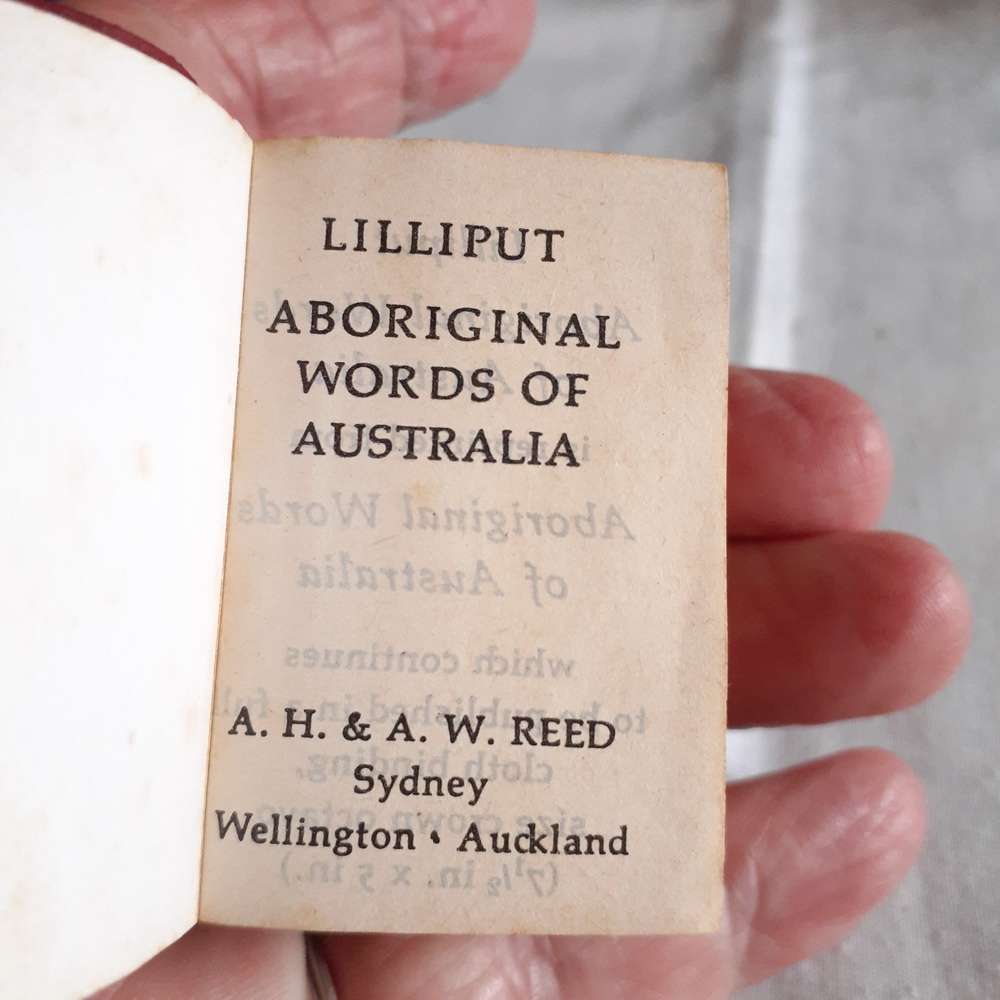 Tiny Book Lilliput Aboriginal Words of Australia - miniature book