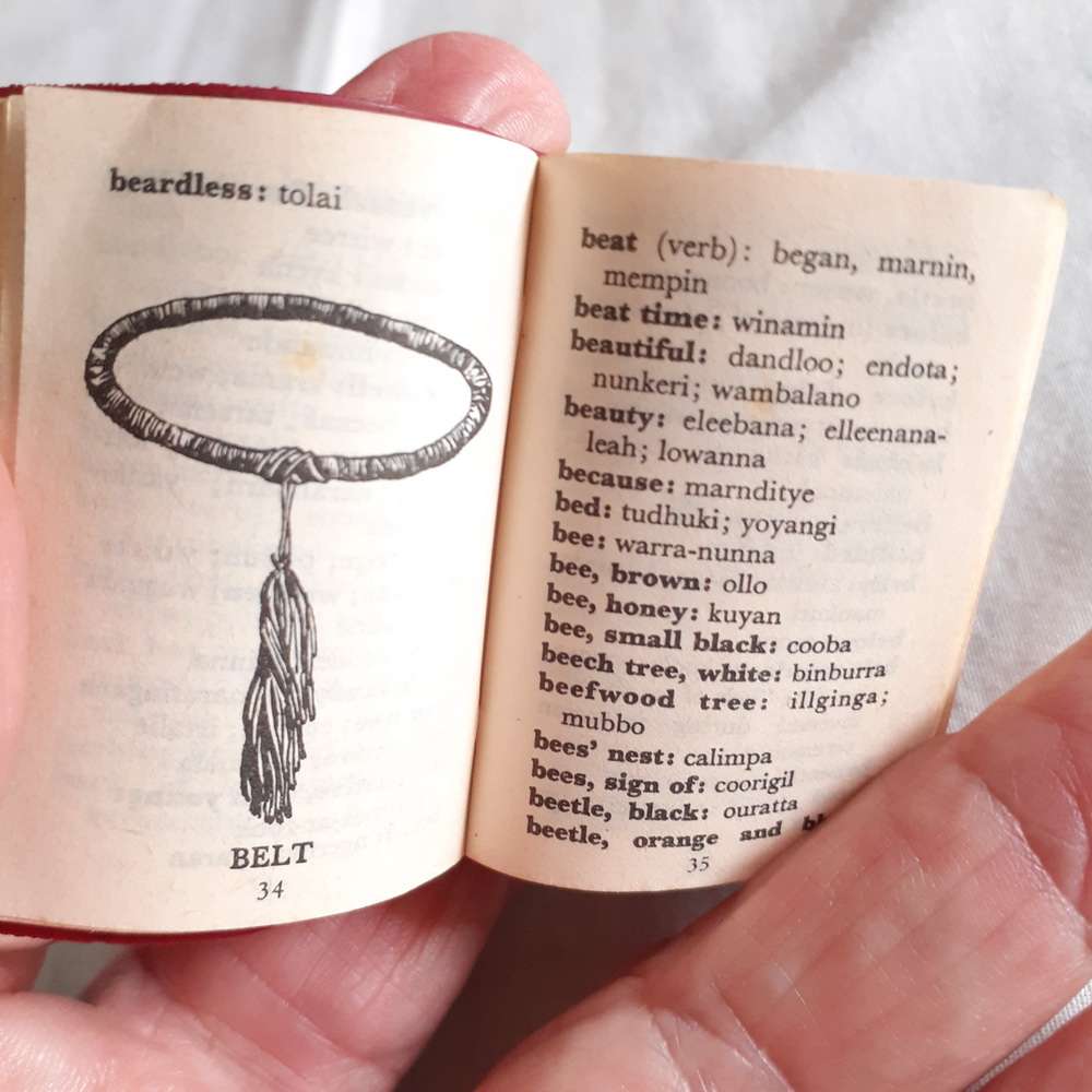 Tiny Book Lilliput Aboriginal Words of Australia - miniature book