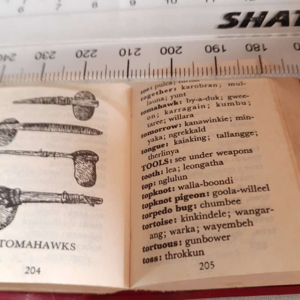Tiny Book Lilliput Aboriginal Words of Australia - miniature book