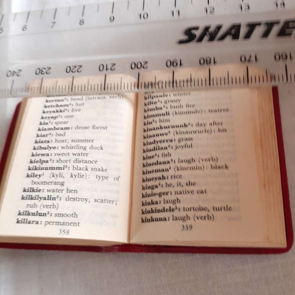 Tiny Book Lilliput Aboriginal Words of Australia - miniature book