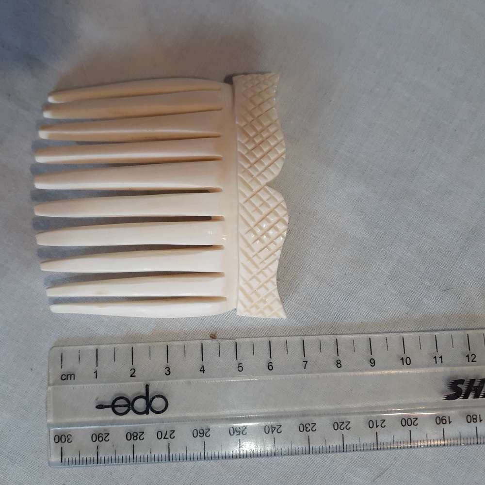 2 Bone ivory hair combs.  (pair of combs)