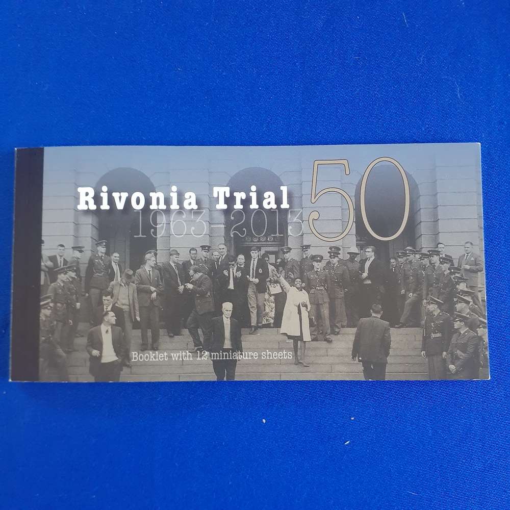 50 year commemorative Stamp booklet of the Rivonia Trial.  12 sheets