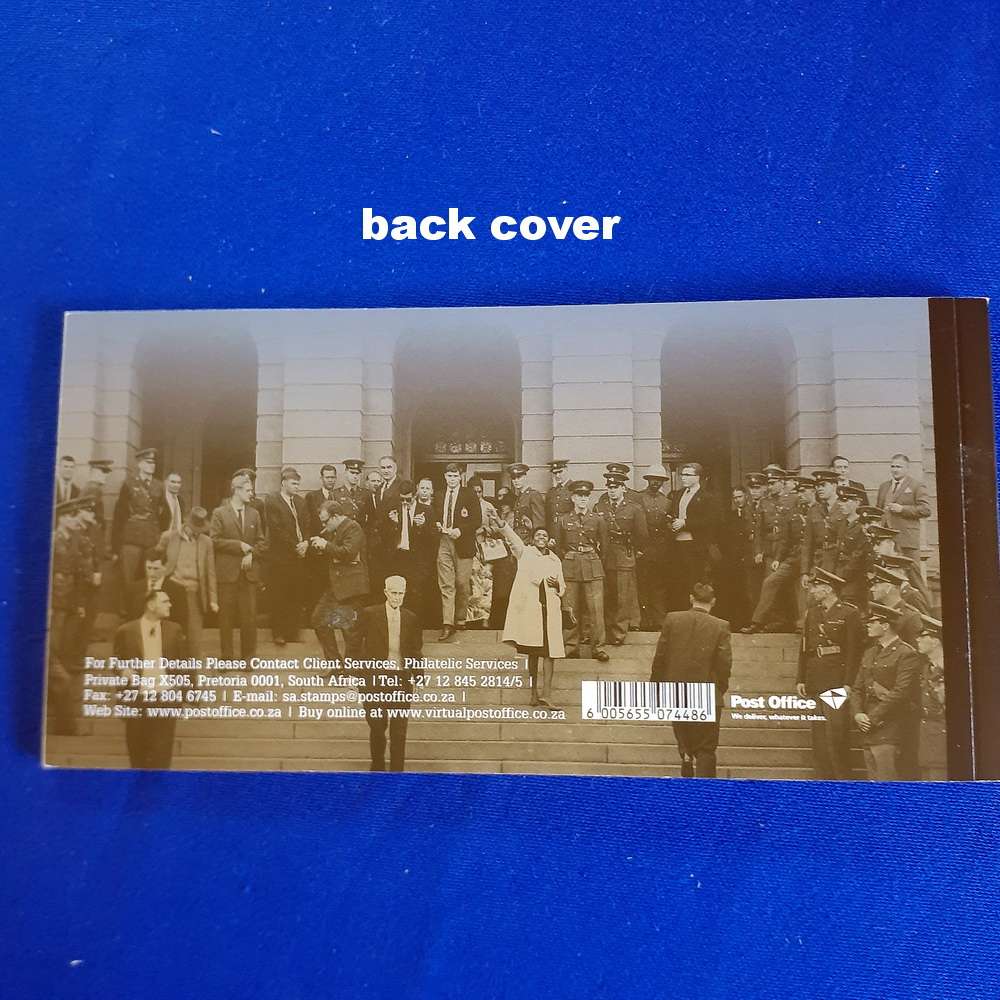50 year commemorative Stamp booklet of the Rivonia Trial.  12 sheets