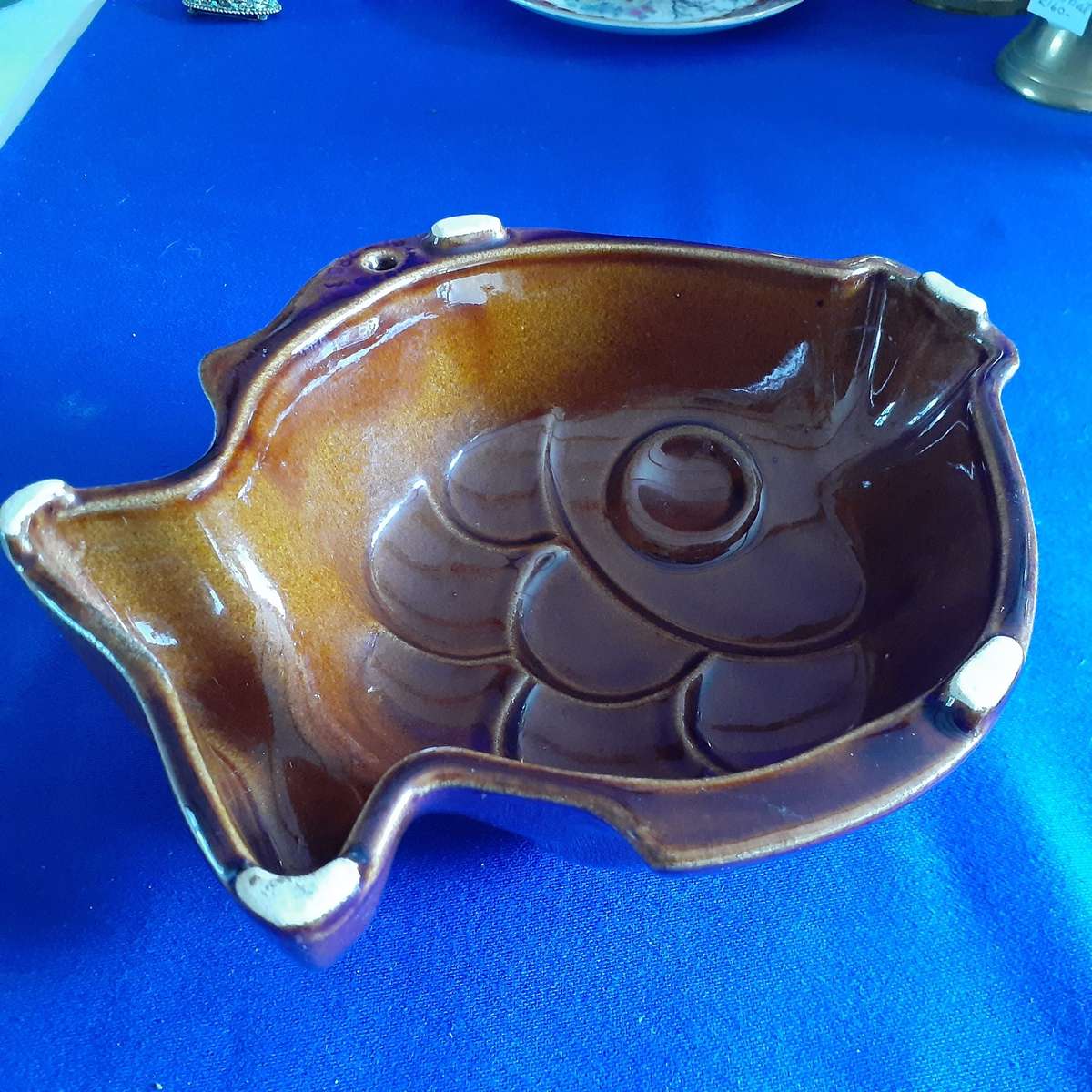 vintage Ceramic fish shaped mold - made in w-germany kitchen decor