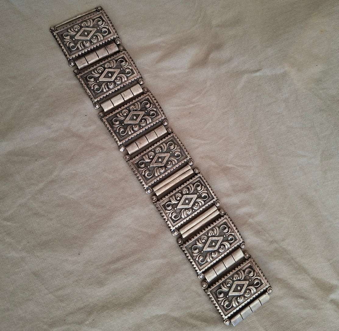 SA stirling silver bracelet - Candida made by Joe Calafato.  49.04g silver