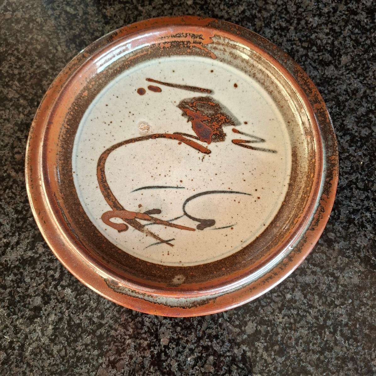 South African Pottery - Andrew Walford plate approx 19 cms