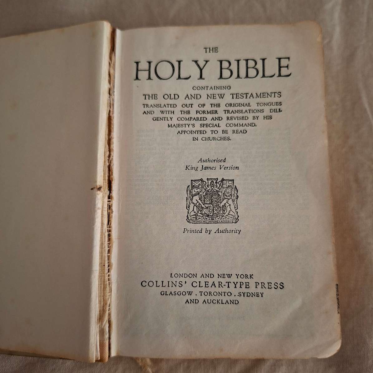 Holy Bible - St James - Brides faux mother of pearl bible - celluloid