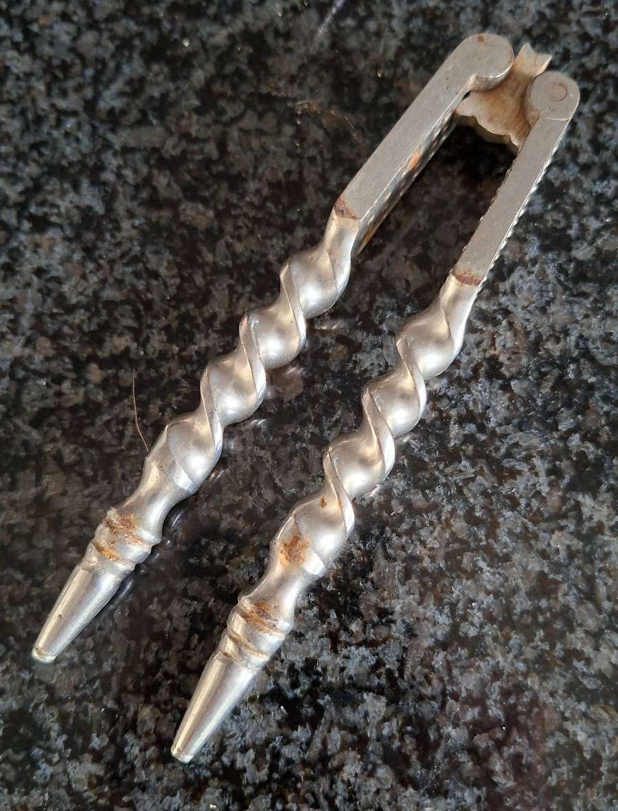 Antique nut cracker - silver plated - victorian