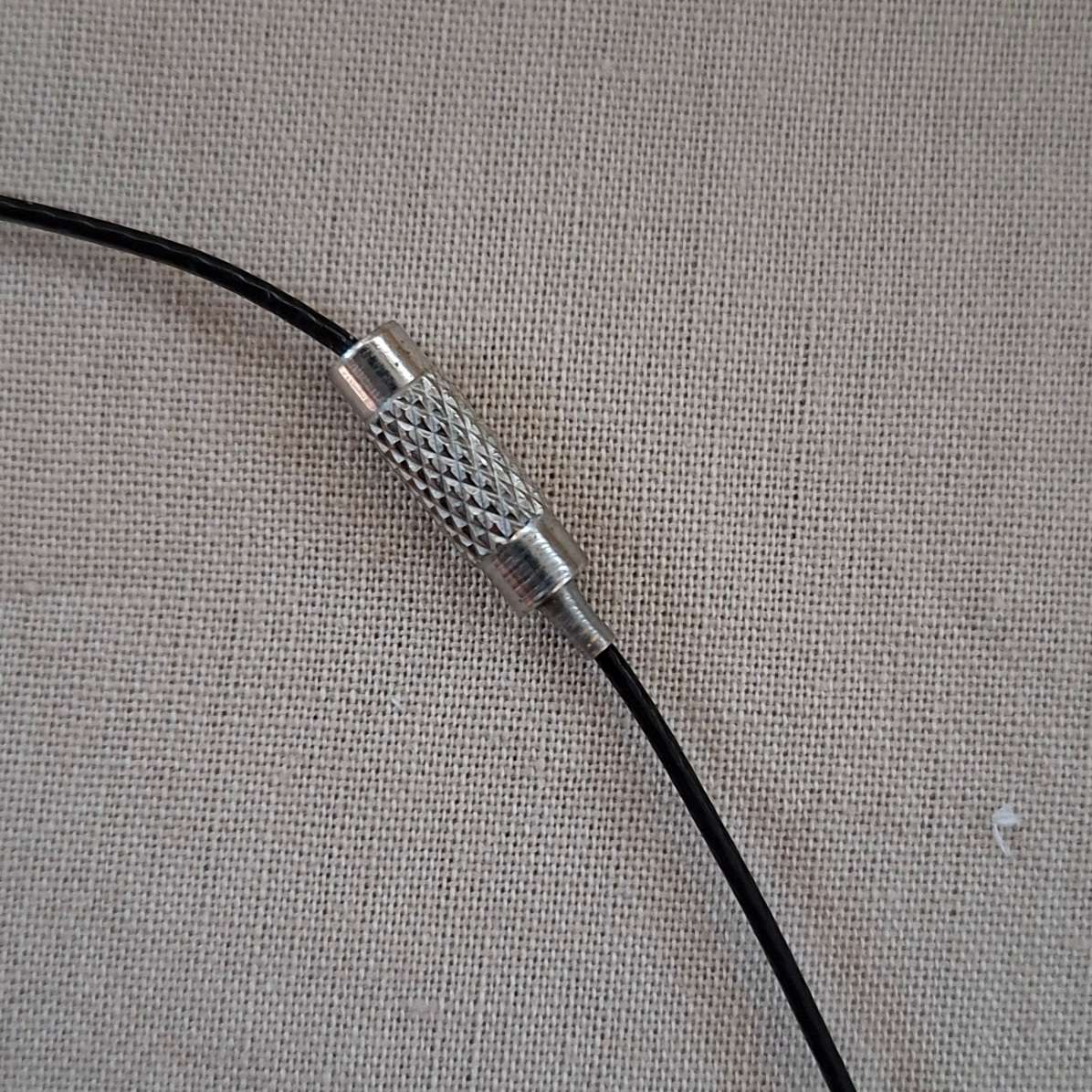 Pendant - pink quartz in black agate gemstone necklace