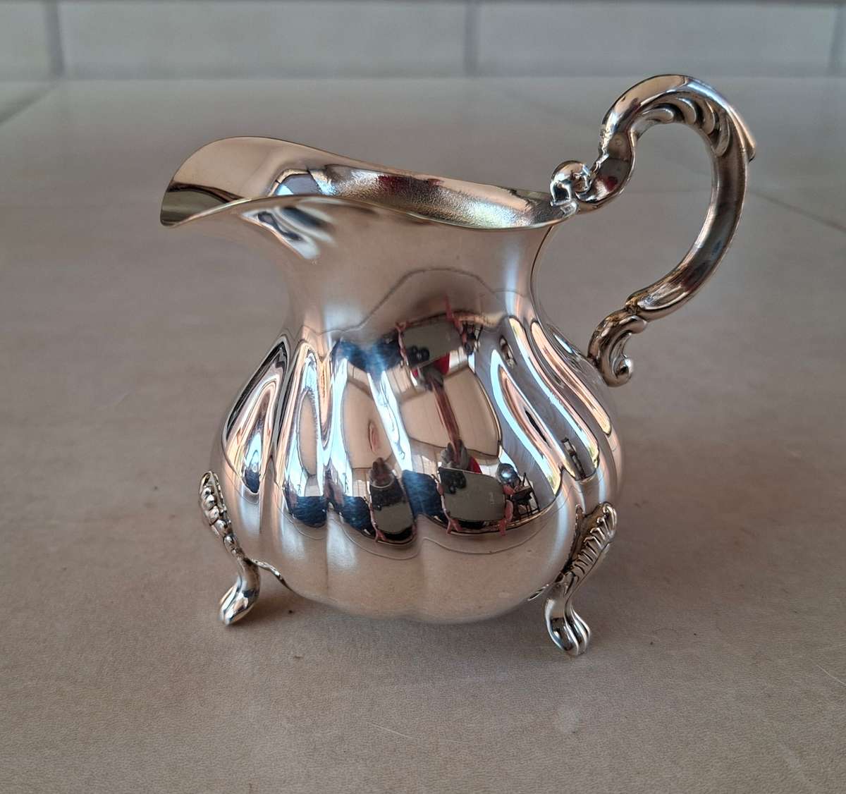 Silver plate cream jug - small
