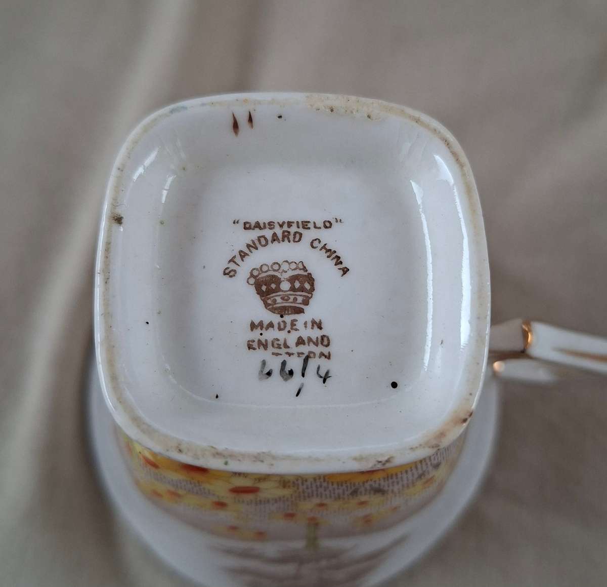 English porcelain Coffee set made by Standard -5 trios, coffee pot, sugar bowl, and milk jug