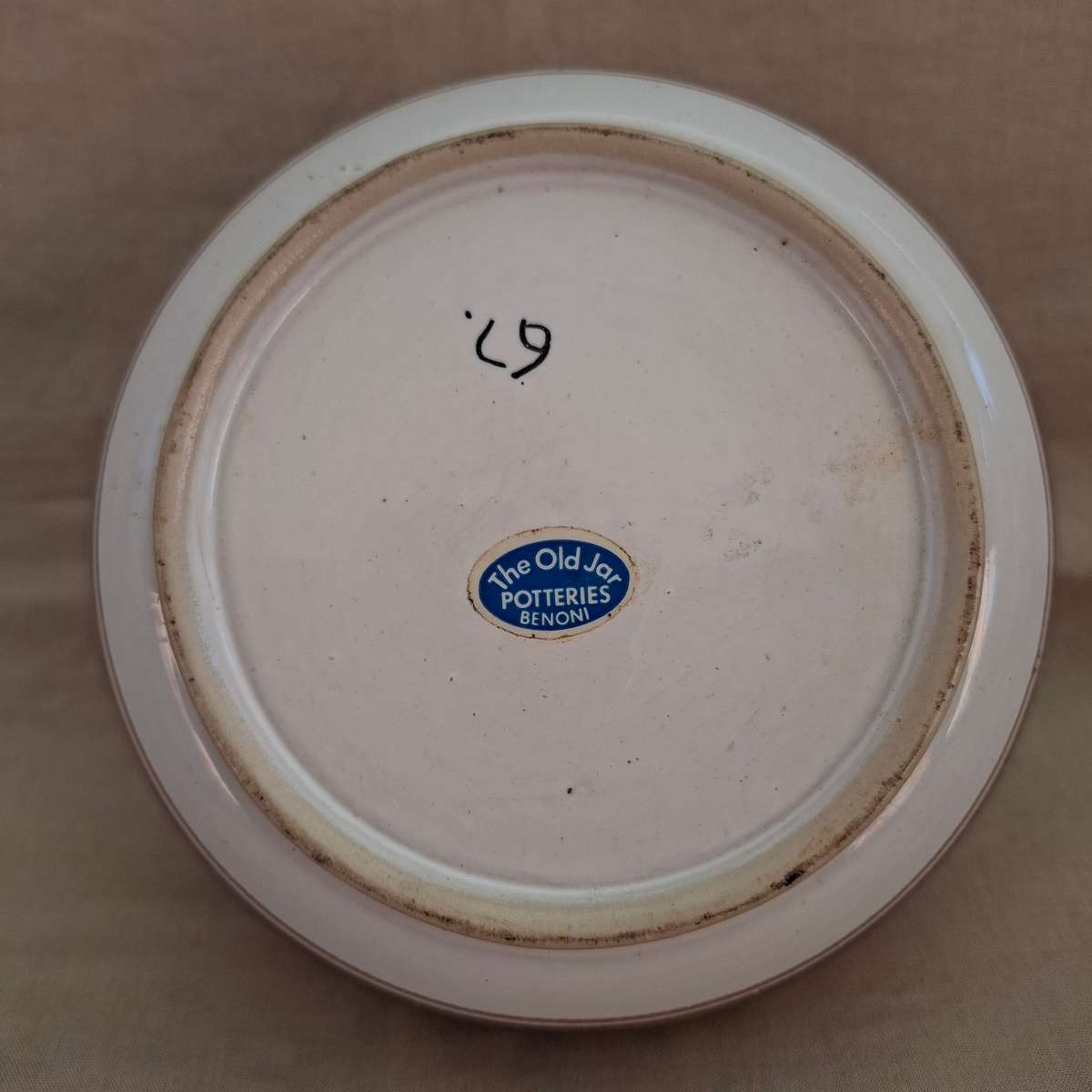 SA Pottery- The Old Jar Benoni pottery bowl with lid hand painted