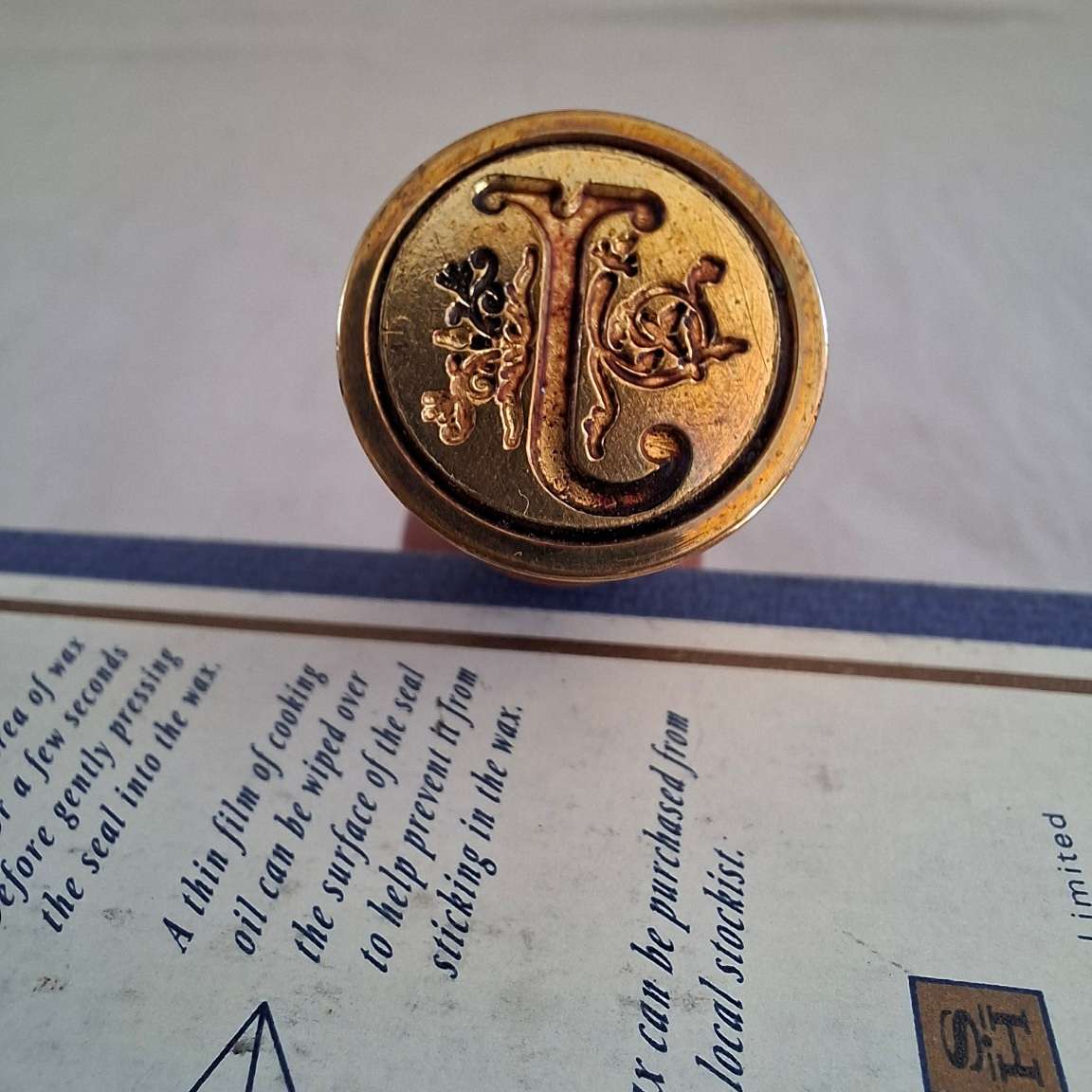 Brass Letter Sealing set with a J