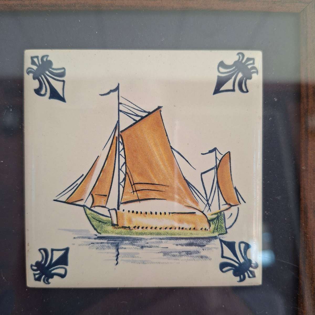 KLM Delft Tile - vintage KLM Dutch Airline