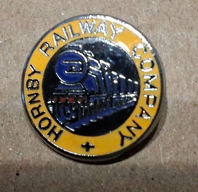 Two Hornby Railways lapel pins