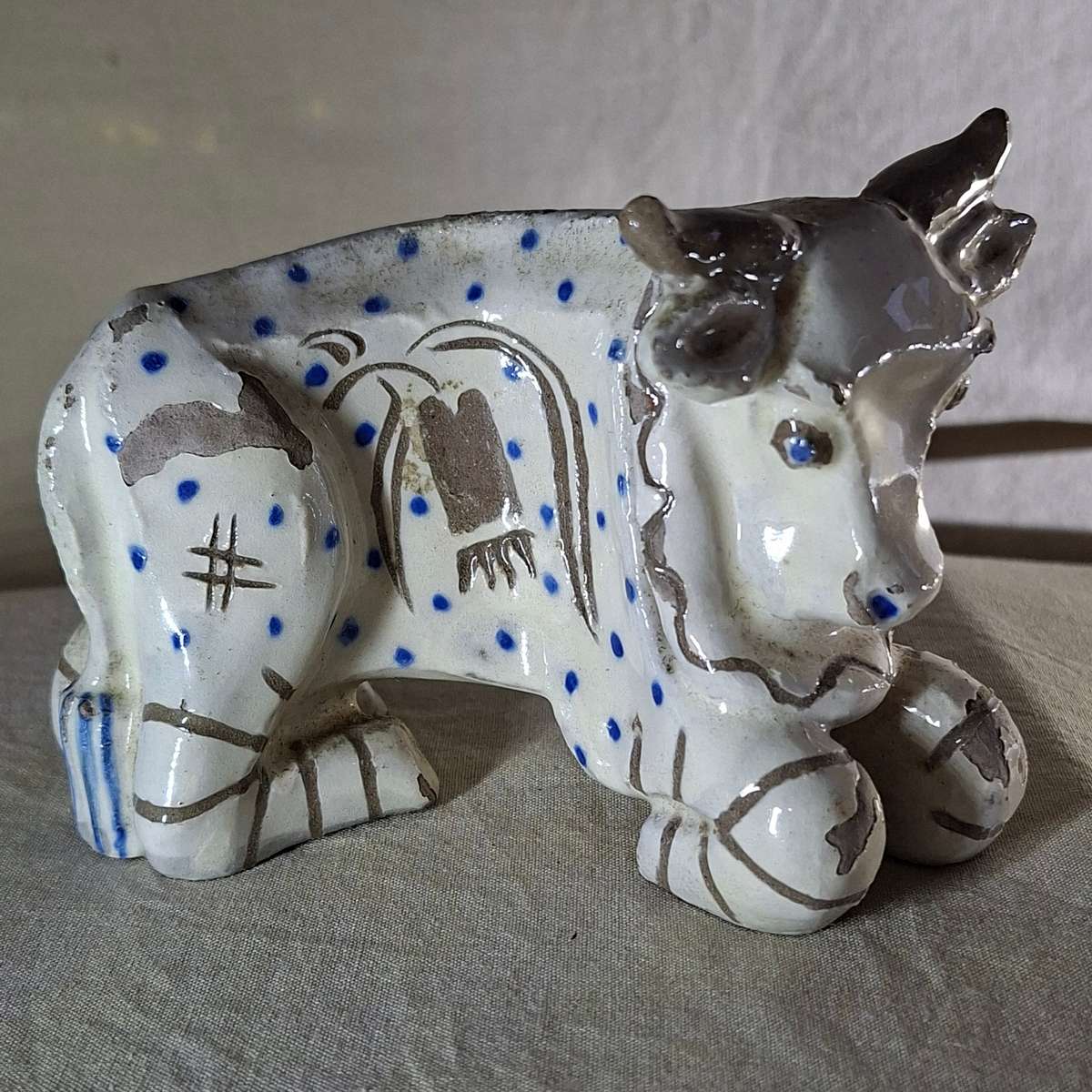 SA studio pottery Hamburgers Pottery Grahamstown - Small cow/bull