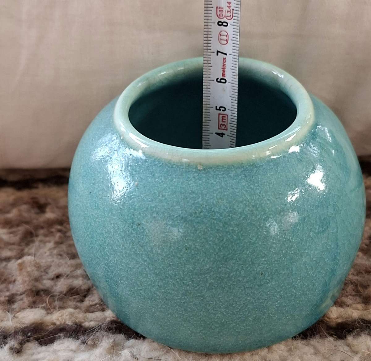 Drostdy ware SA pottery blue green vase - bowl small