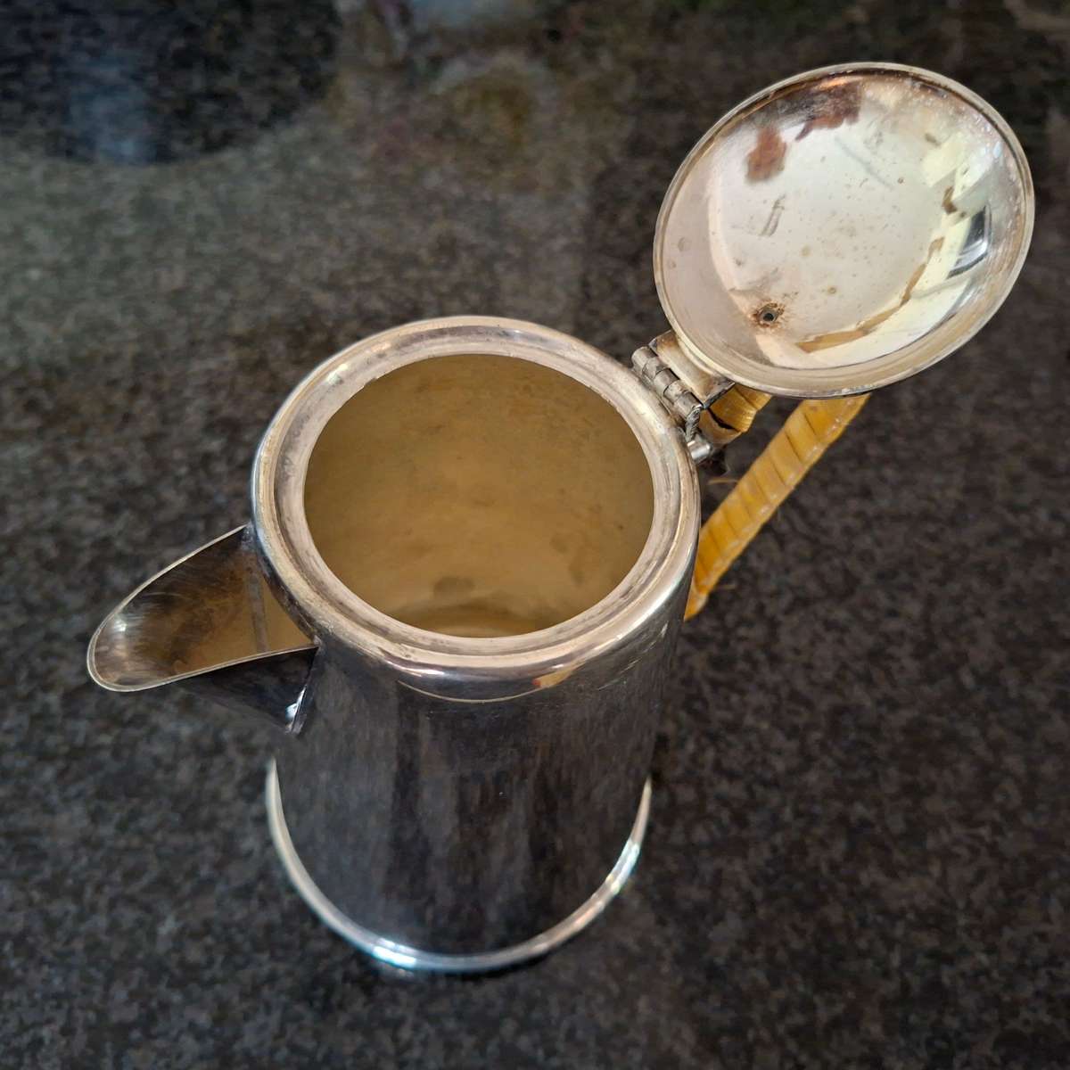 Silver plate coffee tea hot water pot.