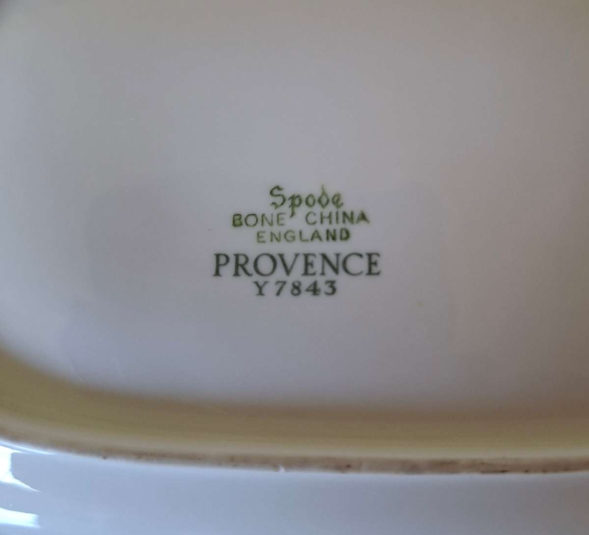 Spode dish - Provence design  Green and White  23 cms x 4 cms deep