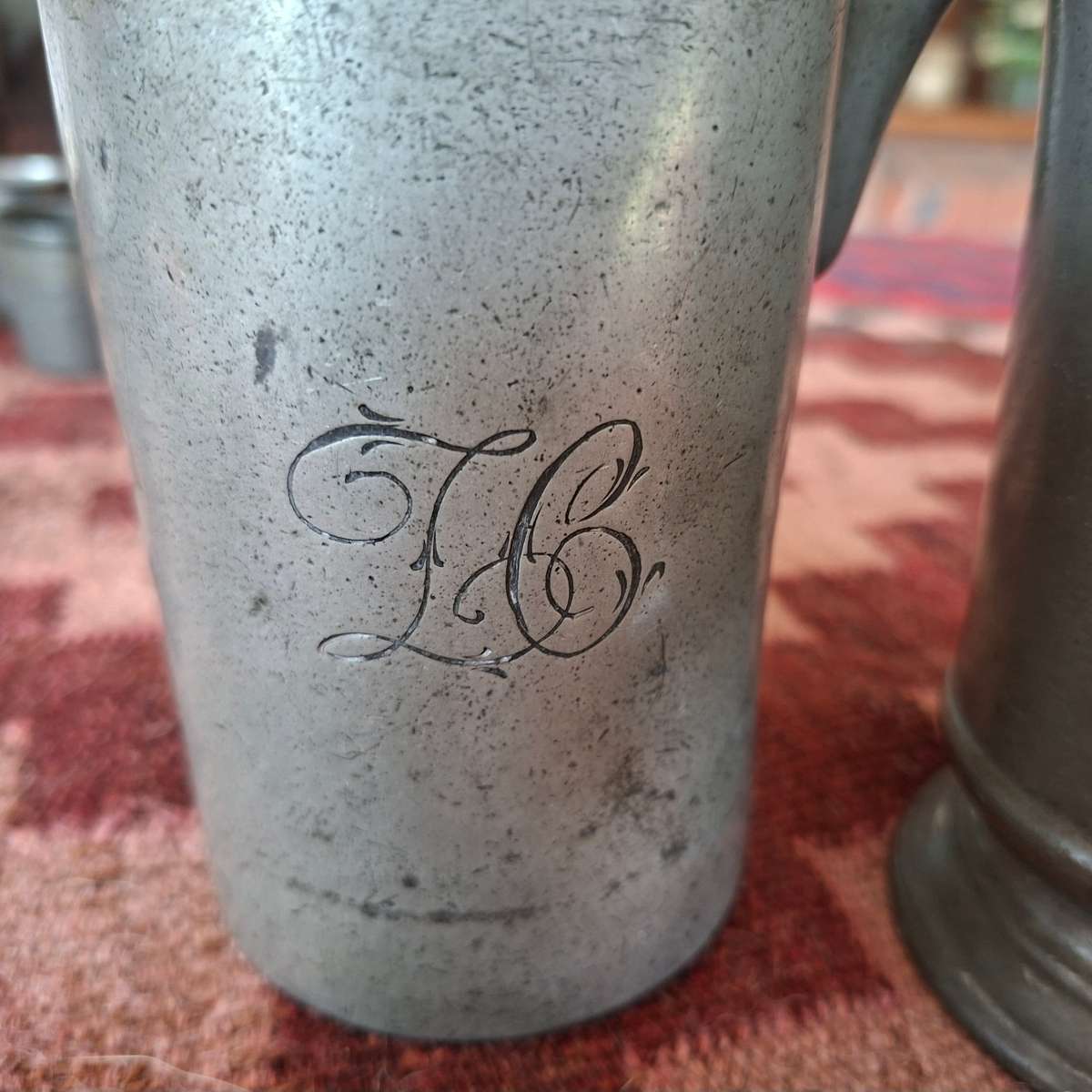 3 antique 1 pint pub jugs - with pub names and makers marks - fantastic collection