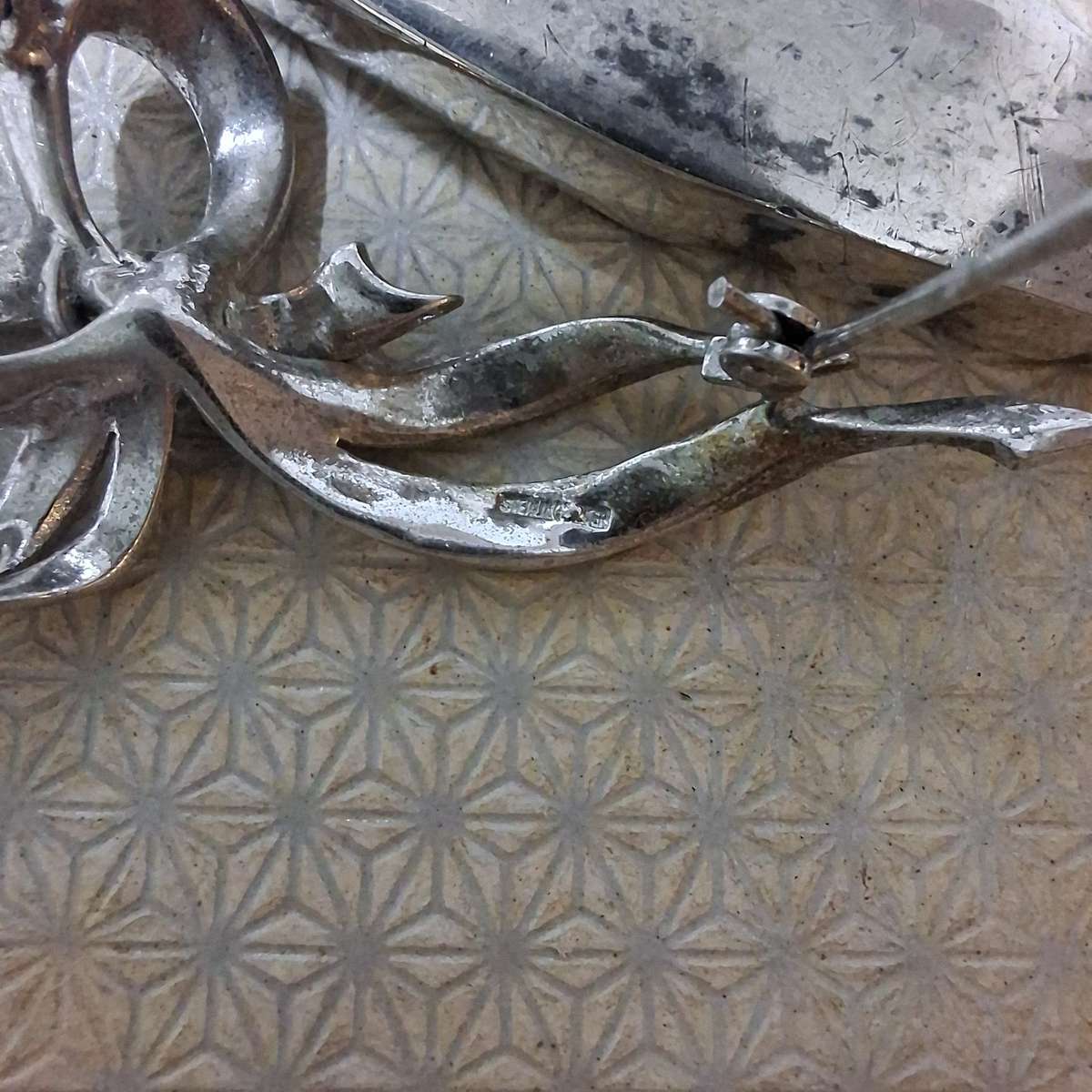 Stirling Marcasite brooch - vintage bow design