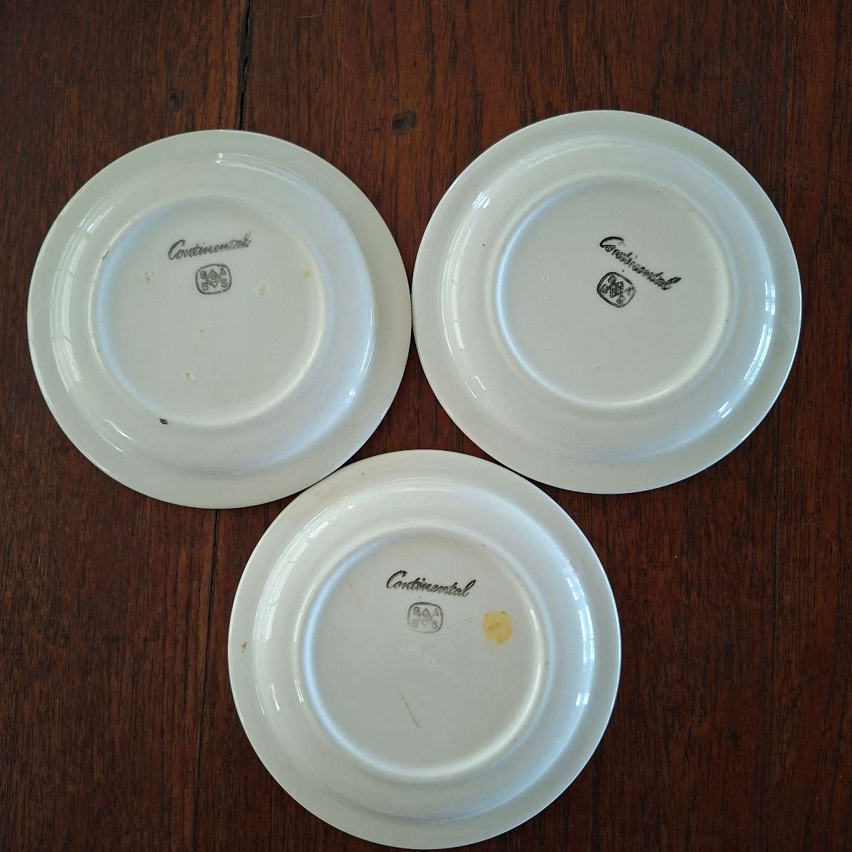 SABS Continental small decorative trinket dishes, sabs plates 12 cms dia - windmill, Willow Patte...