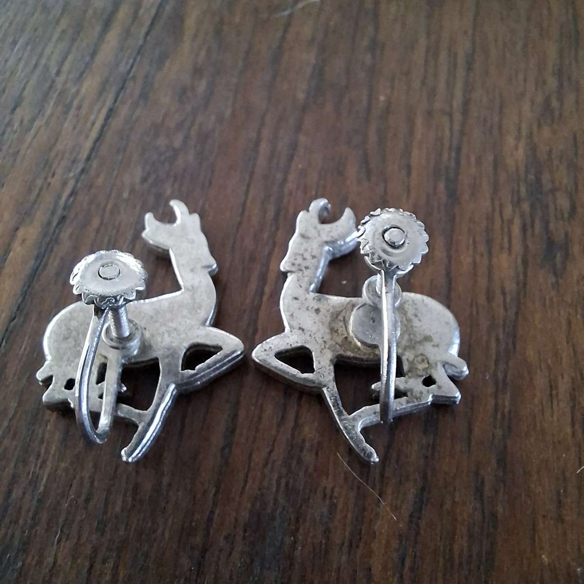 Vintage earings - Springbok Marcasite - screw back