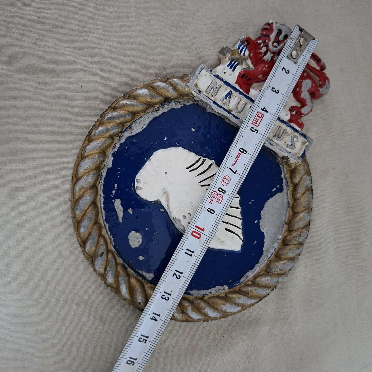 South African Navy Shipping Plaque SAS Nautilus - Aluminium