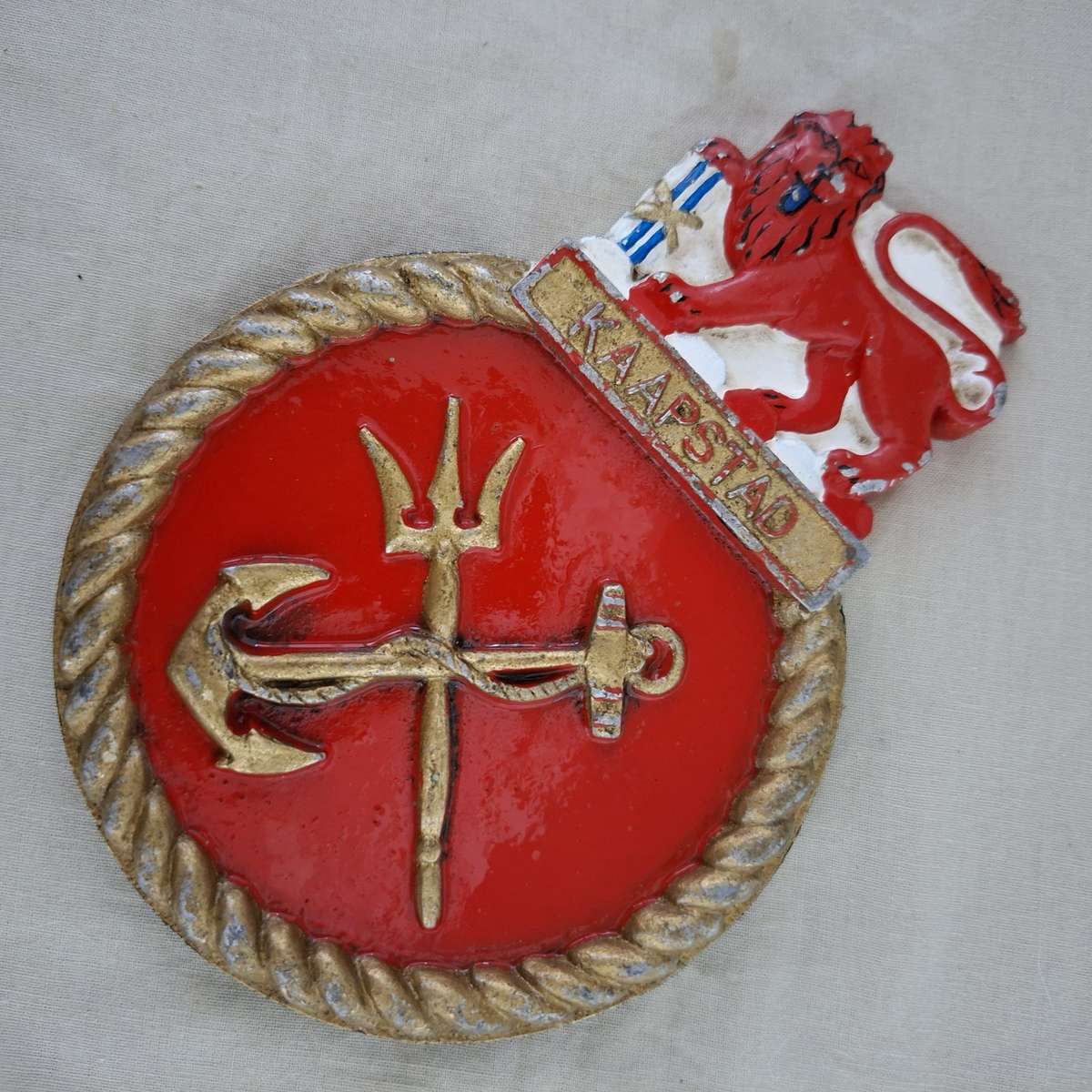 South African Navy Shipping Plaque? "Kaapstad" Aluminium