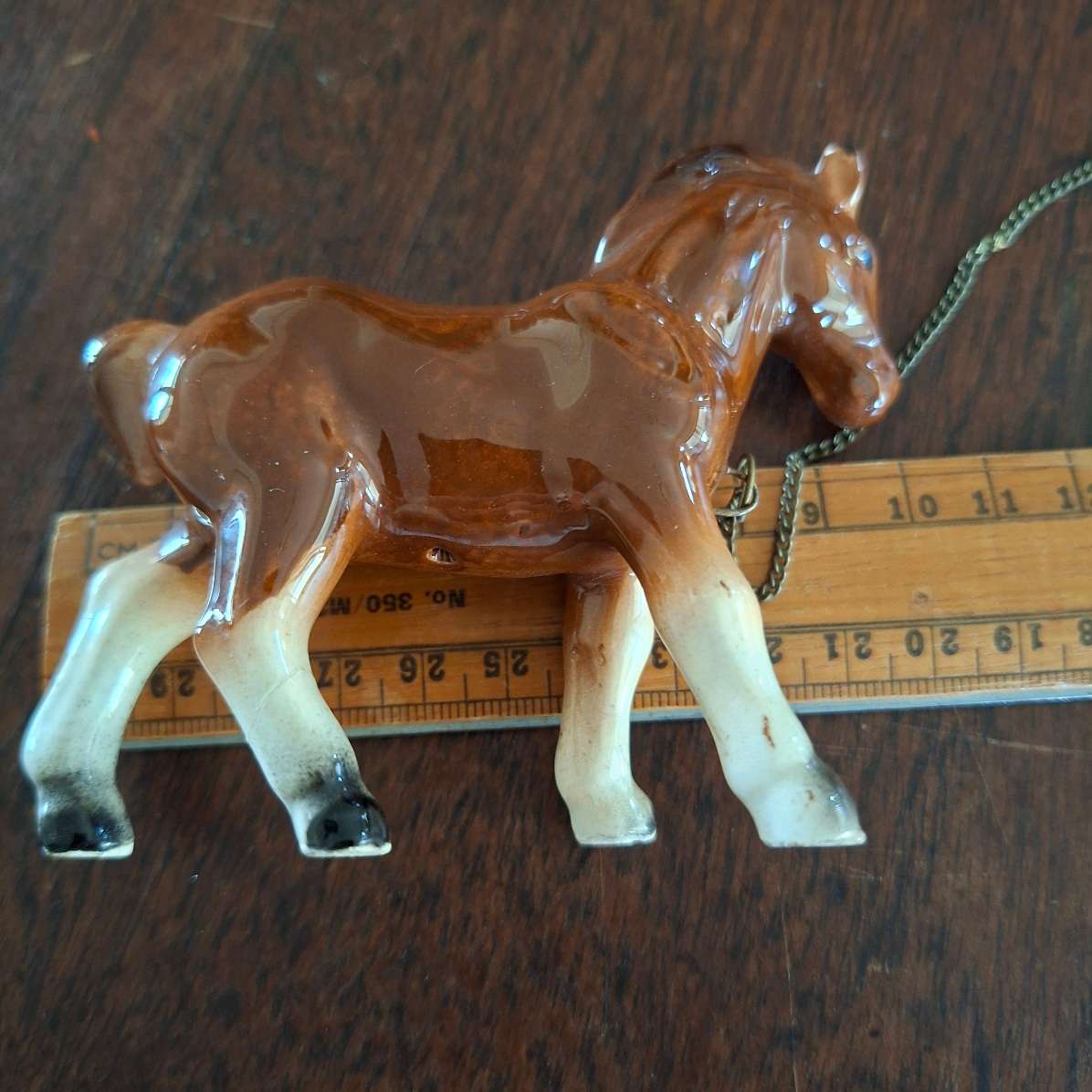 Porcelain capri horse mare and 2 twin foals