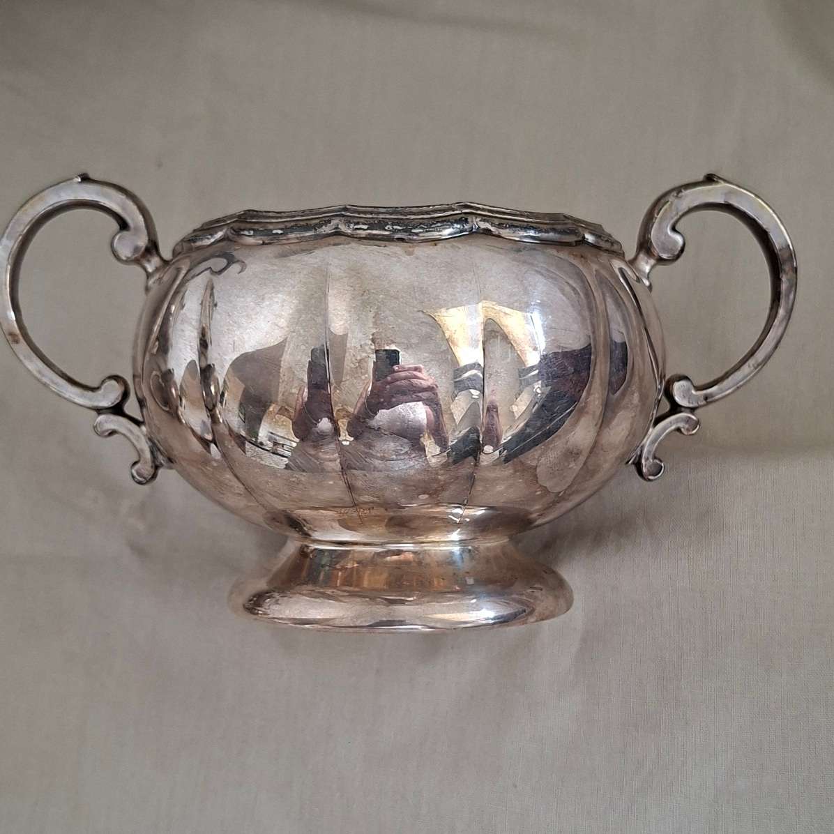 Canadian silverplate on copper tea/coffee set