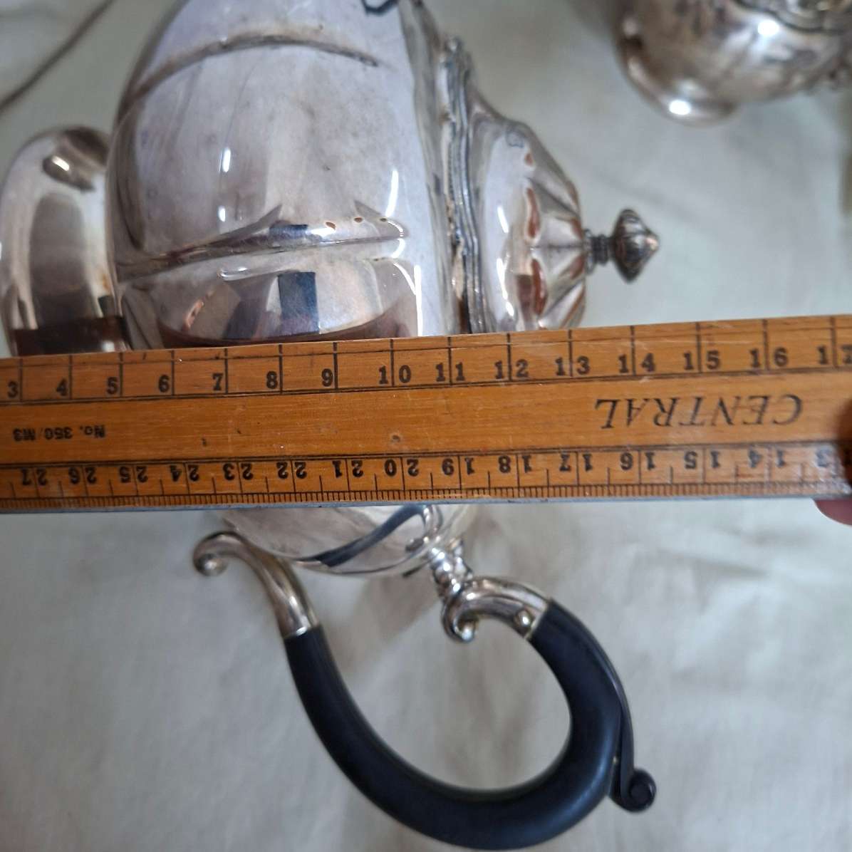 Canadian silverplate on copper tea/coffee set
