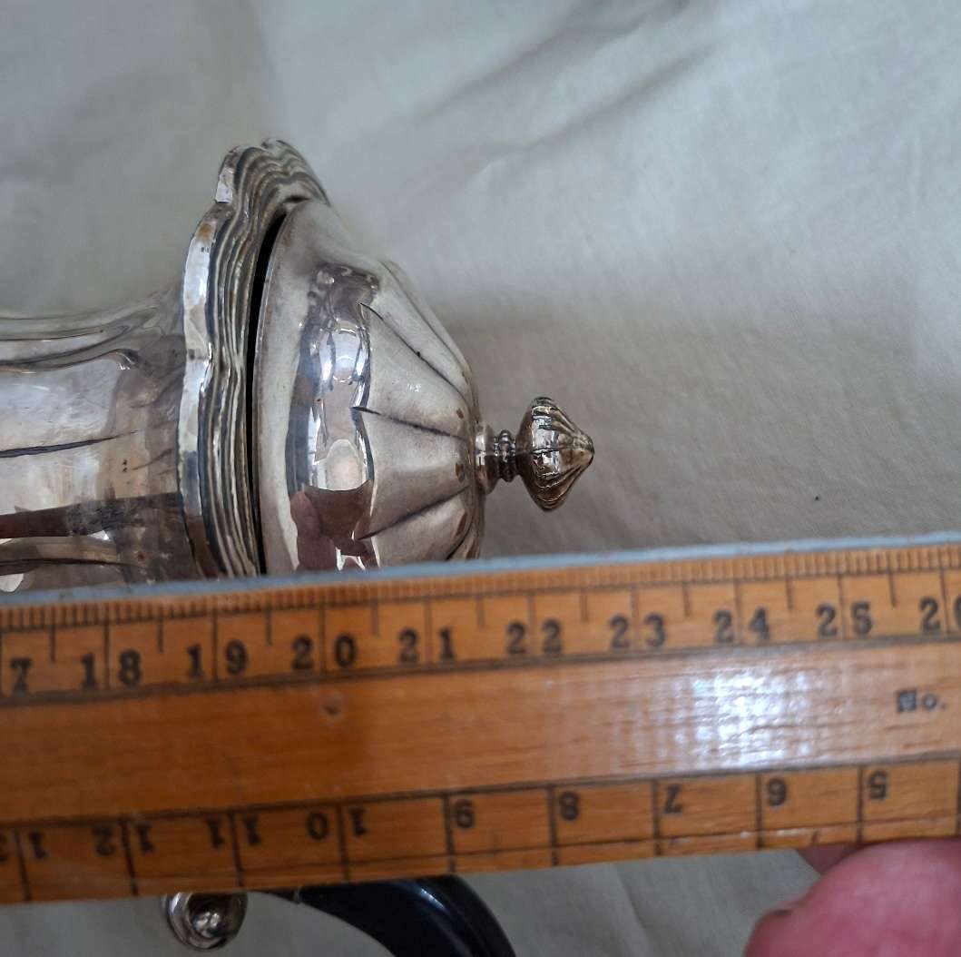 Canadian silverplate on copper tea/coffee set
