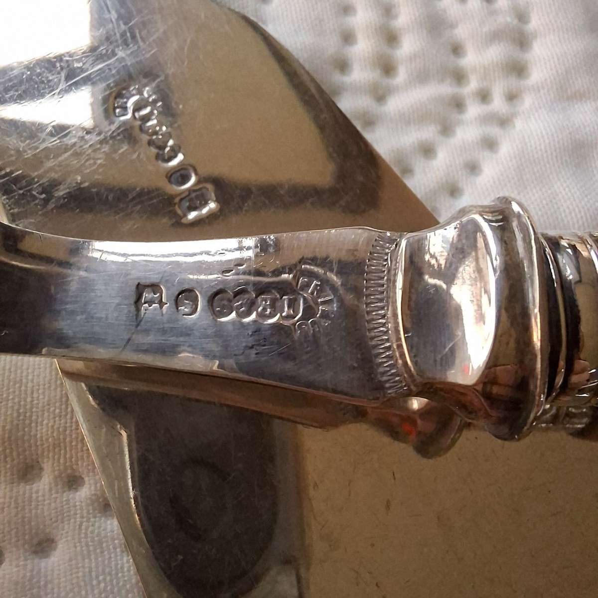 Serving cutlery with silver collars, ornate - wedding cake servers, fish servers.