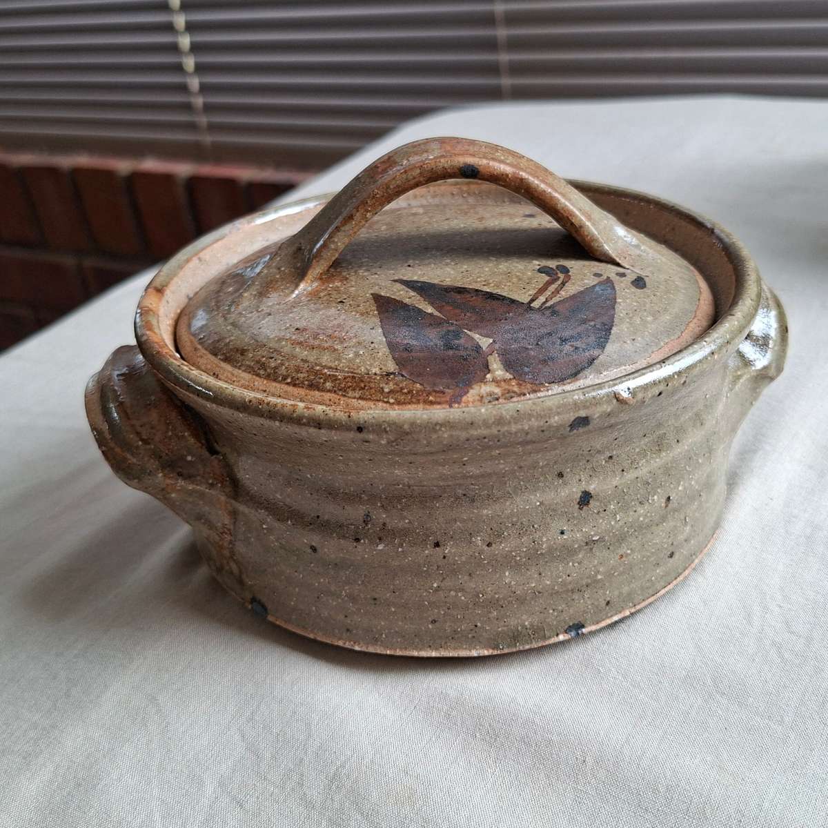 SA Pottery lidded bowl -  approx 15cms dia