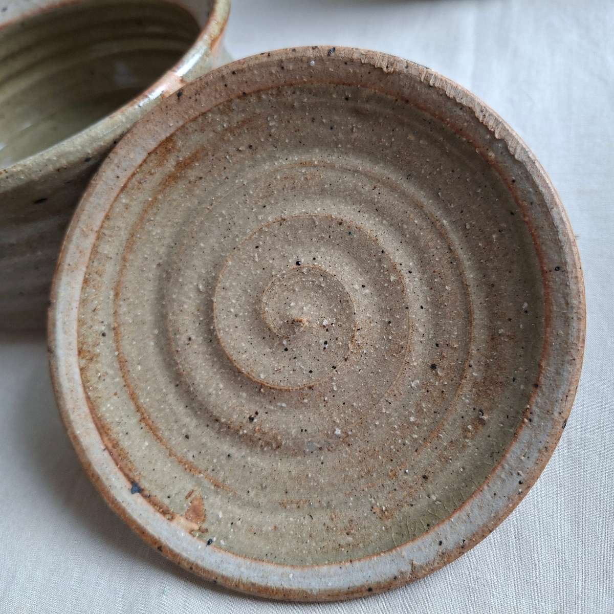 SA Pottery lidded bowl -  approx 15cms dia