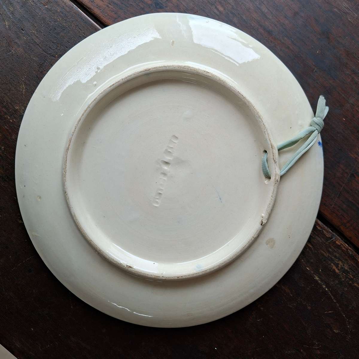 Blue and white decorative wall plate - hand painted - italian?