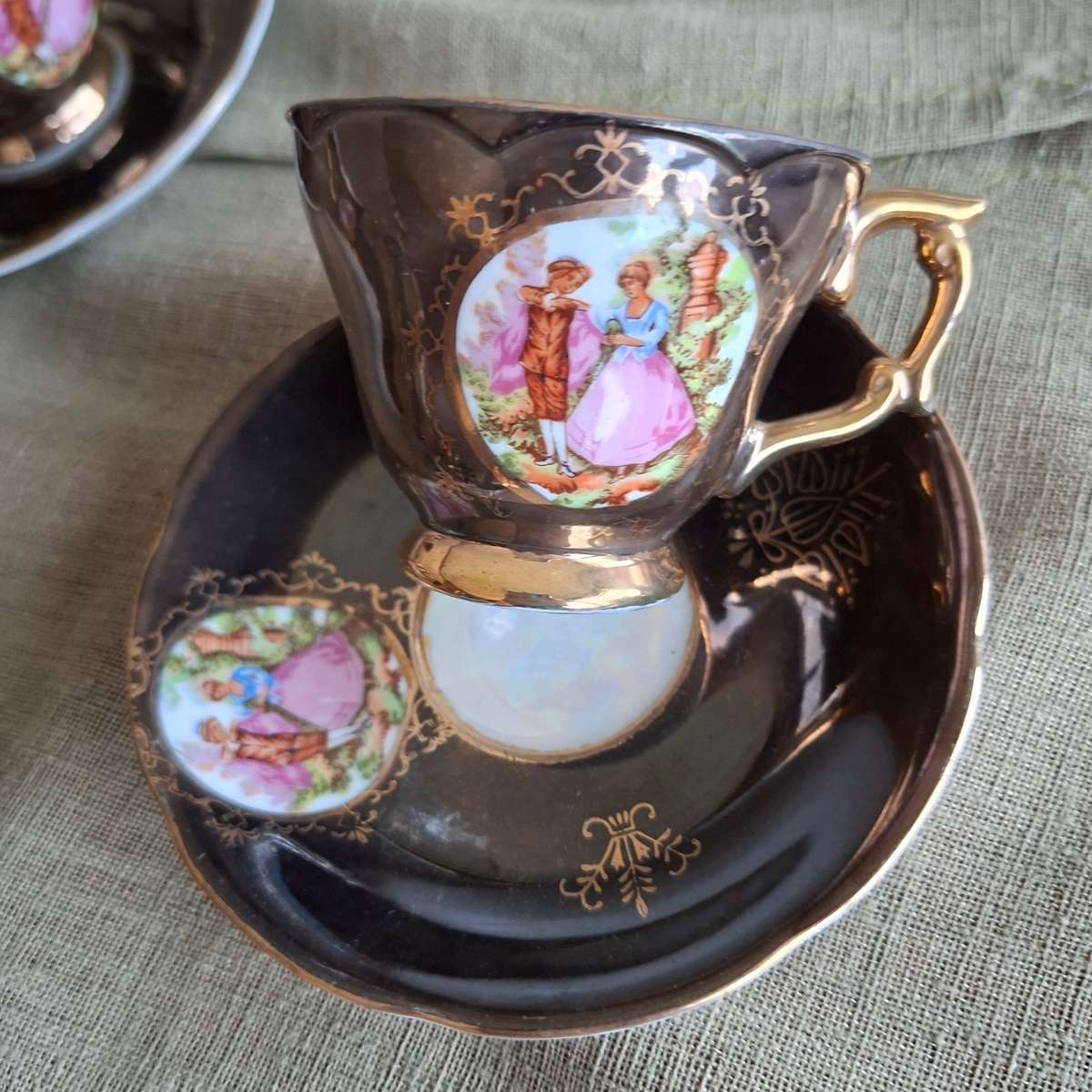 5 duos iridescent Balboa coffee cups - romantic images
