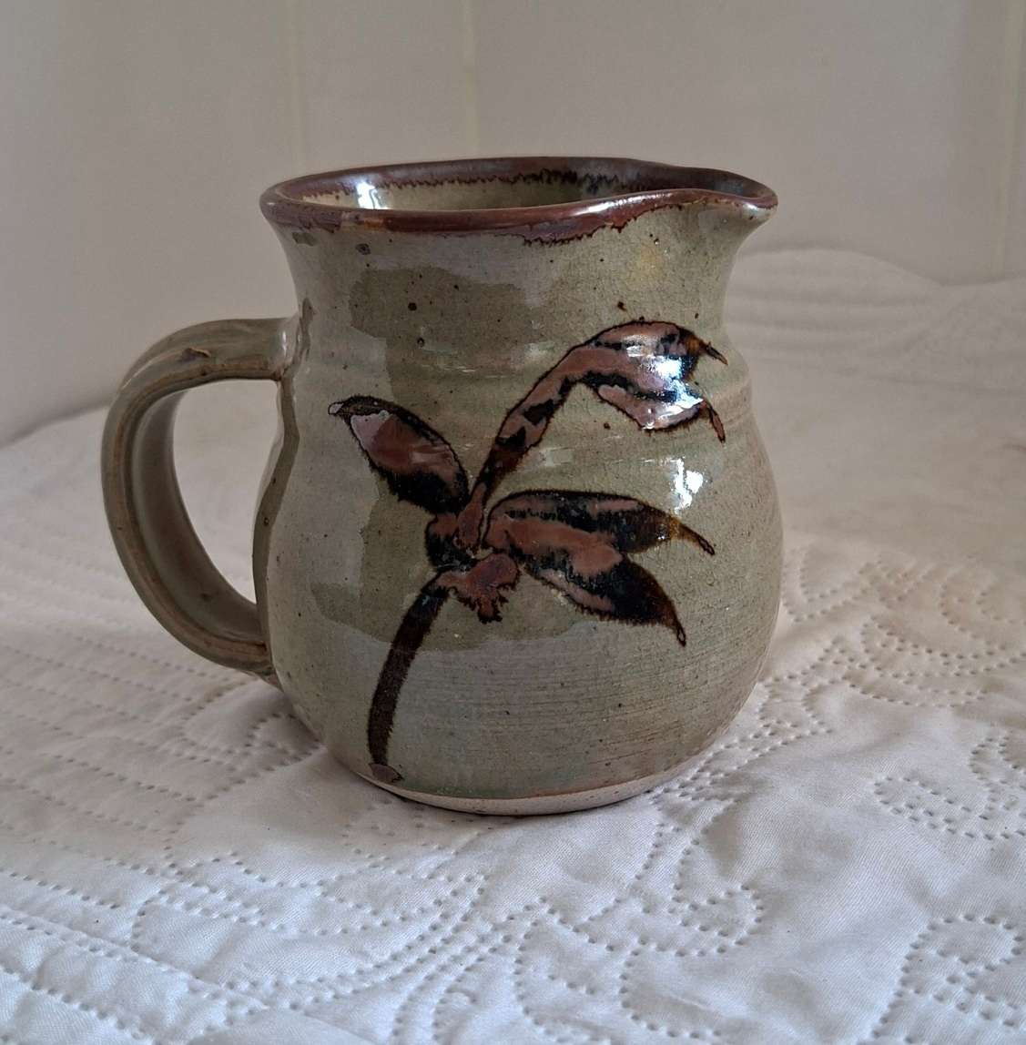 SA studio pottery milk jug 11 cms tall