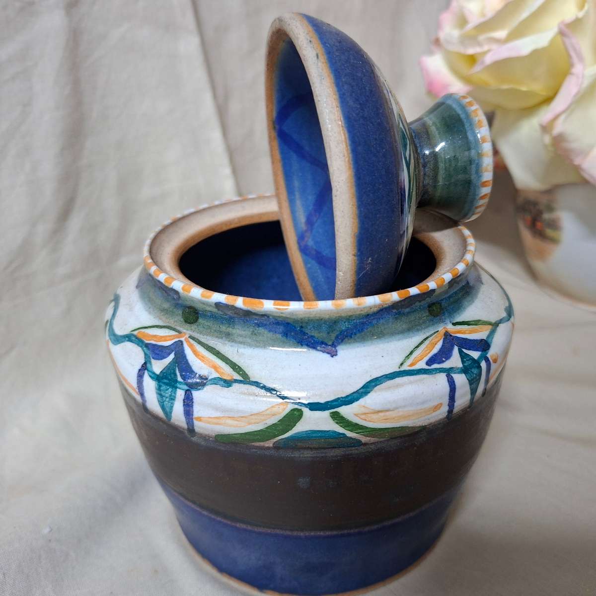 SA Studio Ceramics - V W - lidded jar