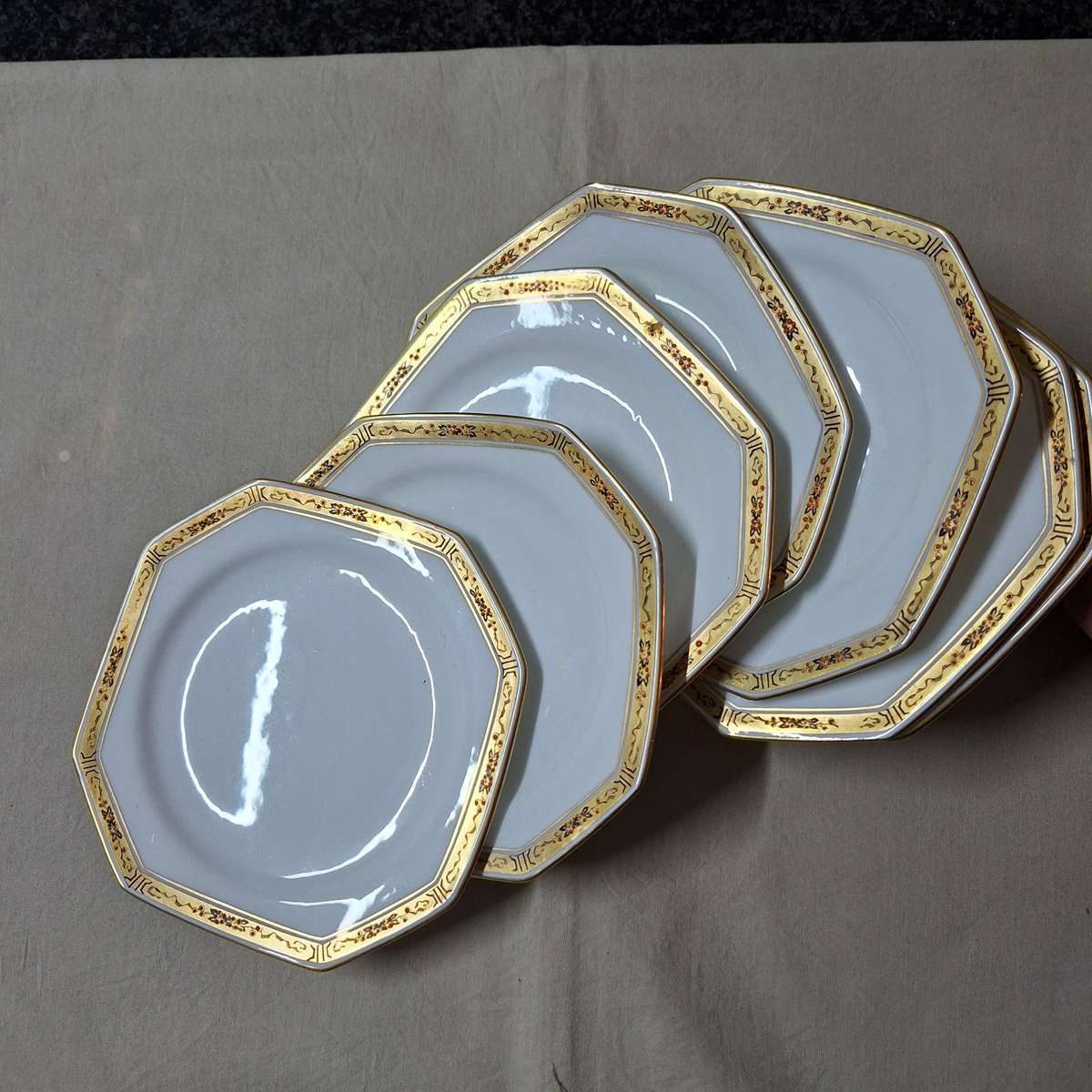Part Paragon Tea set - Cake plates, 7 saucers  7 tea plates 1 cake plate
