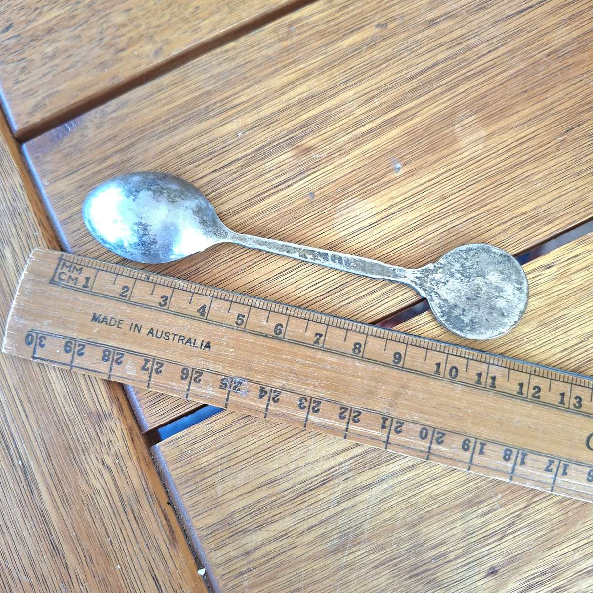 Enamelled TVL Transvaal Landbou Unie Teaspoon  10.5 cms