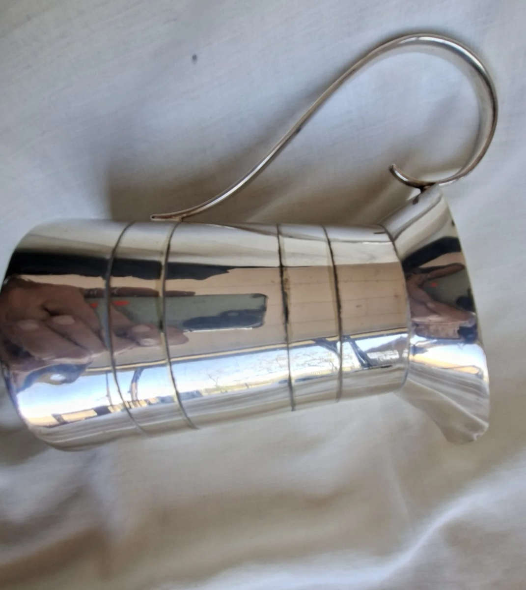 Silver plated jug -  J C and C  14 cms tall