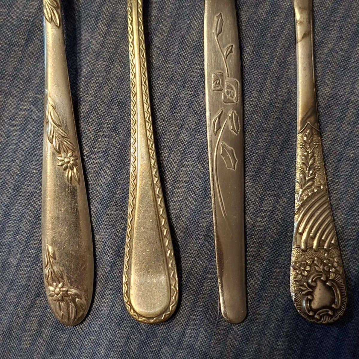 7 cake forks - different designs