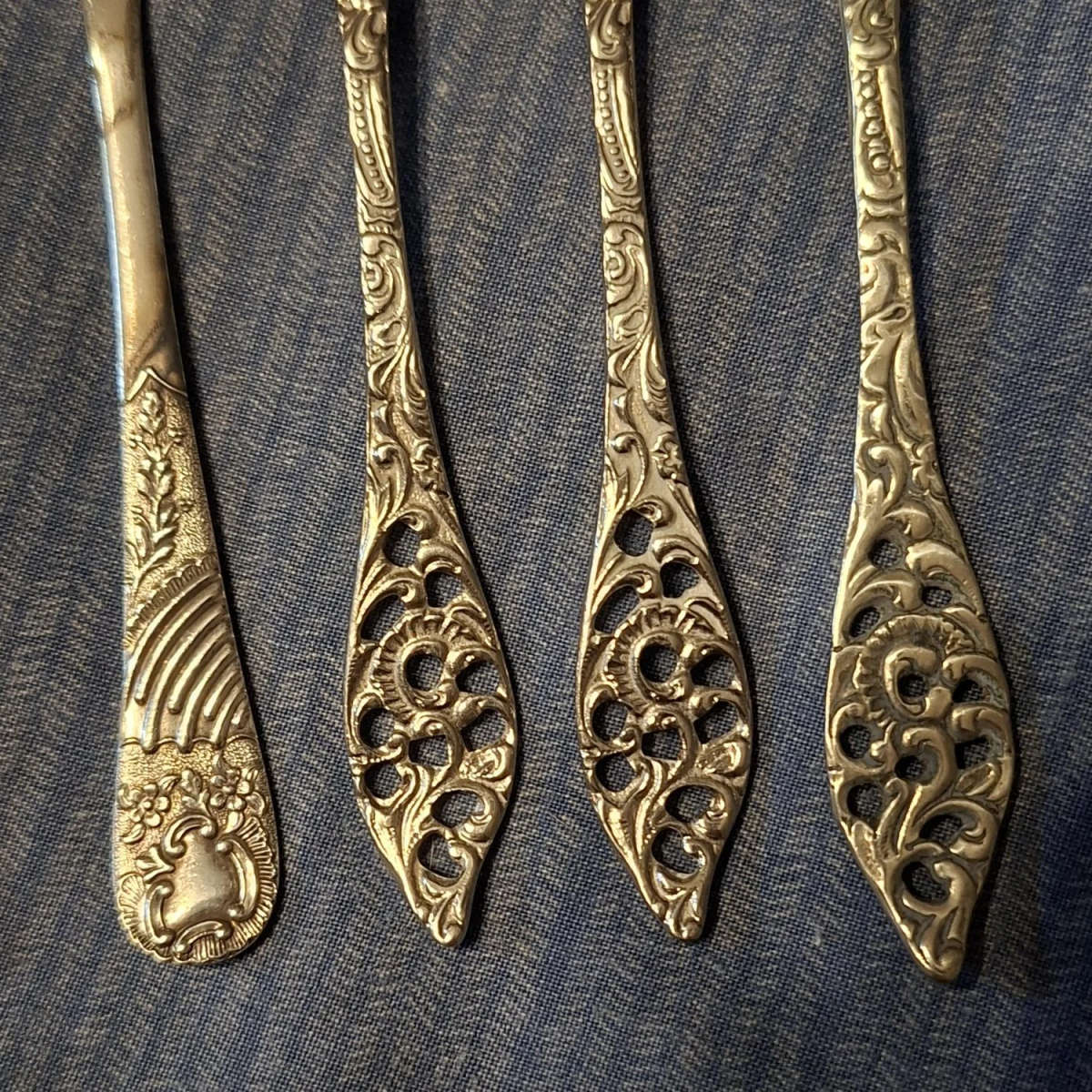 7 cake forks - different designs