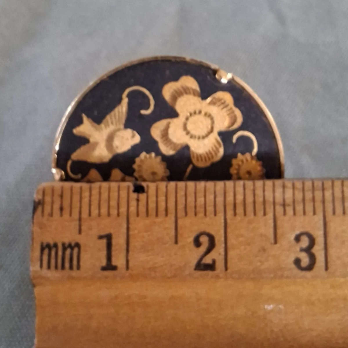 Vintage Damascene Brooch