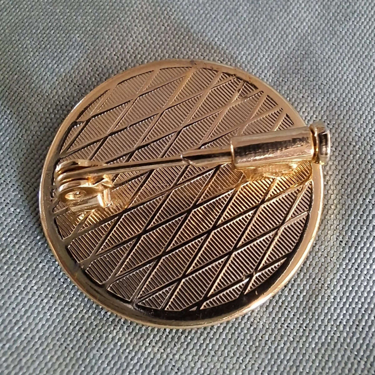 Vintage Damascene Brooch
