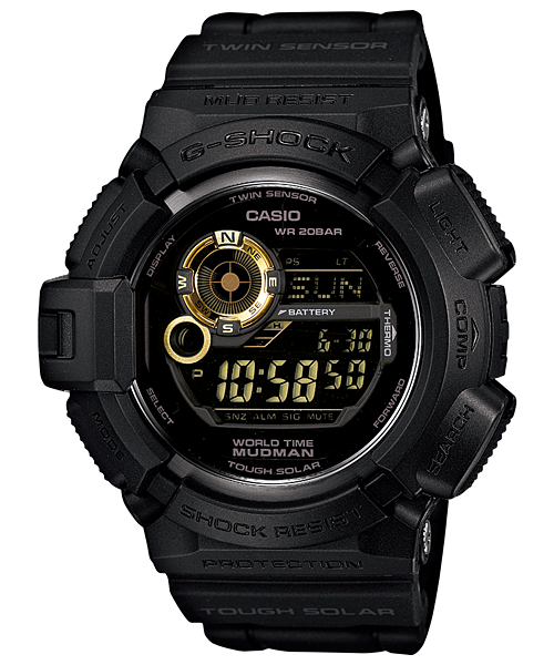 Casio 200m G-Shock World Time Mudman Digital Watch (G-9300GB-1DR)